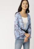 Dressberry Blue Printed Shrug Women