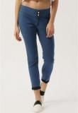 Dressberry Blue Solid Jeggings Women