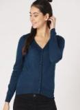 Dressberry Blue Solid Sweater Women