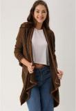 Dressberry Brown Self Pattern Shrug Women