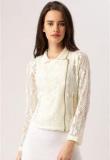 Dressberry Cream Solid Summer Jacket Women