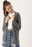 Dressberry Grey Solid Shrug Women