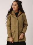 Dressberry Khaki Solid Winter Jacket Women