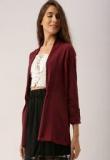 Dressberry Maroon Solid Shrug women