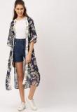 Dressberry Navy Blue Printed Shrug women