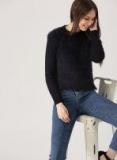 Dressberry Navy Blue Solid Sweater Women