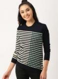 Dressberry Navy Blue Striped Pullover Women