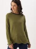 Dressberry Olive Green Solid Pullover women