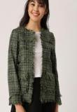 Dressberry Olive Printed Shrug Women