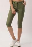 Dressberry Olive Solid Capri women