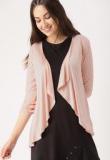 Dressberry Peach Solid Shrugs Women