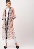 Dressberry Pink Printed Shrug Women