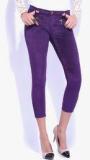 Dressberry Purple Solid Capri women