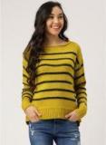 Dressberry Yellow Striped Sweater Women