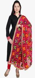 Dupatta Bazaar Pink Embroidered Dupatta women