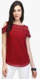 Eavan Maroon Solid Blouse Women