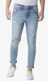 Ecko Unltd Blue Tapered Fit Mid Rise Mildly Distressed Jeans Men