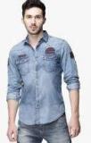 Ecko Unltd Blue Washed Denim Shirt Men