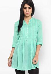 Ekmatra Green Solid Kurta women