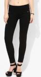 Elle Black Solid Chinos women