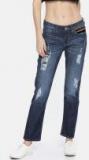 Elle Blue Slim Fit Mid Rise Jeans Women