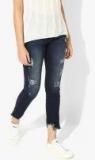 Elle Blue Washed Mid Rise Skinny Fit Jeans Women