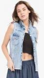 Elle Light Blue Washed Summer Jacket Women