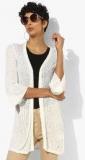 Elle Off White Self Pattern Shrug Women