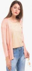 Elle Peach Solid Summer Jacket women