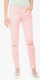 Elle Pink Solid Jeans women