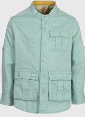 Ello Green Casual Shirt Boys