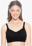 Enamor Black Solid Non Padded Non Wired Support Bra women