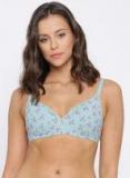 Enamor Blue Printed Non Wired Lightly Padded Everyday Bra women