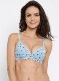 Enamor Dailies Blue Printed Padded Bra A039 Women