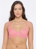 Enamor Peach Coloured Solid Underwired Lightly Padded Everyday Bra Women