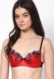 Enamor Red Padded Bra Women