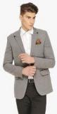 Ennoble Grey Solid Blazer Men