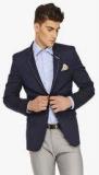 Ennoble Navy Blue Solid Blazer men