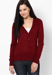 Entropy Maroon Sweaters Women