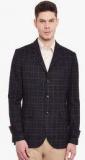 Envoy Black Checked Blazer Men