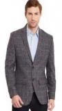 Envoy Black Checks Lapel Collar Blazer Men