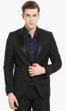 Envoy Black Printed Blazer Men