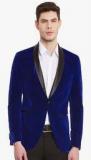 Envoy Blue Solid Blazer Men