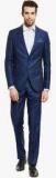 Envoy Blue Solid Suit Men