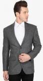 Envoy Grey Solid Blazer Men