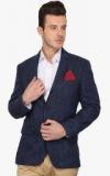 Envoy Navy Blue Striped Blazer Men