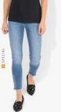 Esprit Blue Skinny Fit Mid Rise Low Distress Trousers Women