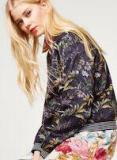 Esprit Navy Blue Printed Bomber Women