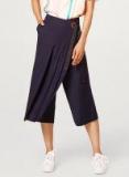 Esprit Navy Blue Regular Fit Solid Layered Culottes Women