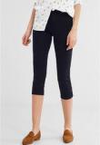 Esprit Navy Blue Solid Capri Women